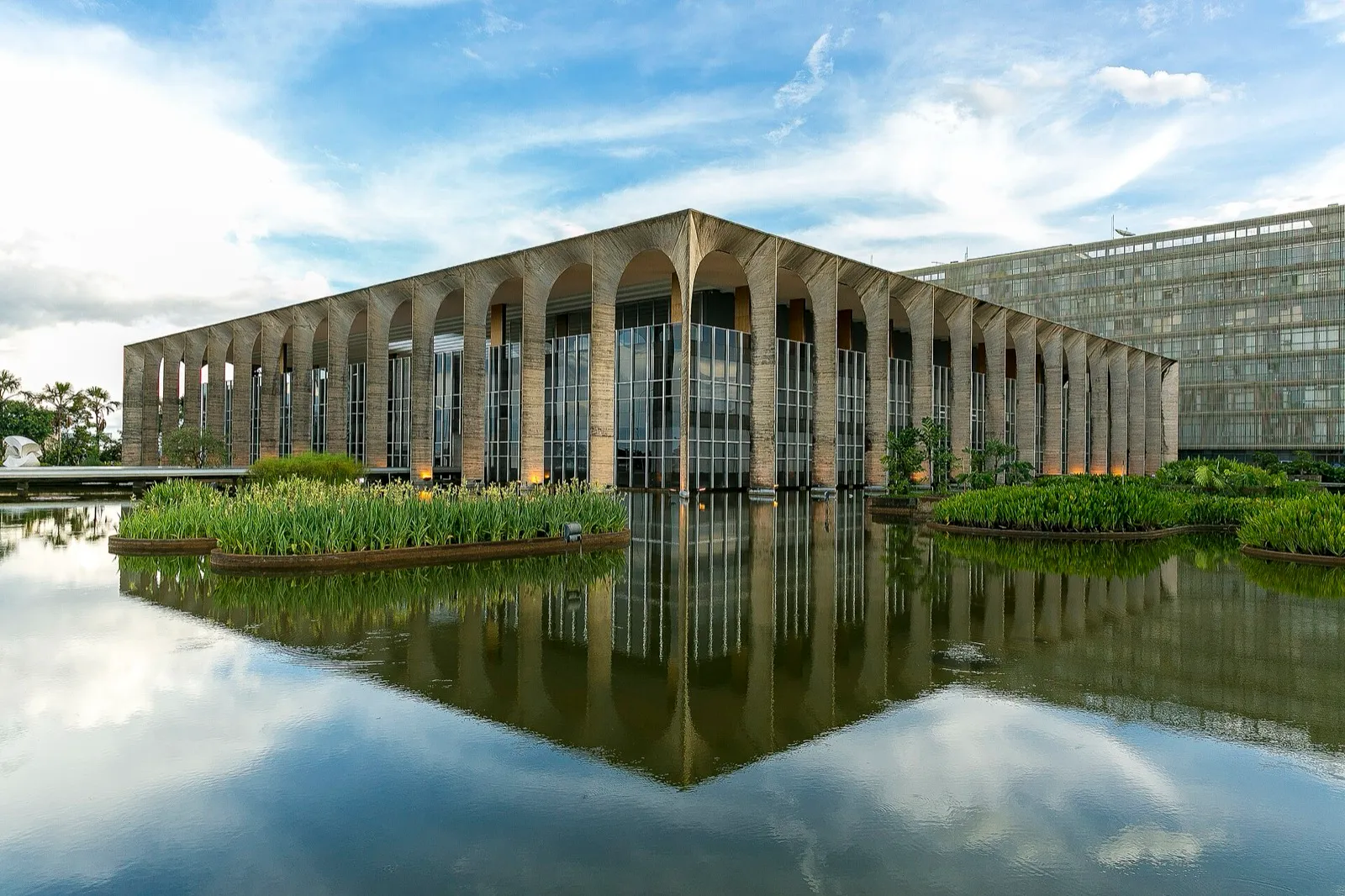 Fachada do Palácio Itamaraty, em Brasília, sede do Ministério das Relações Exteriores.